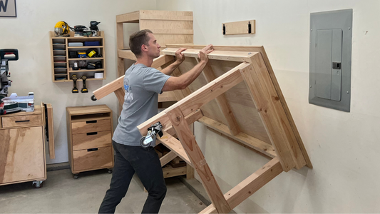 Save Space With This Wall-Mounted Folding Workbench