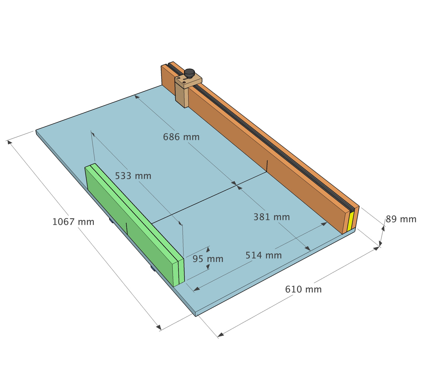 Mid-Size Crosscut Sled Plans - Imperial AND Metric