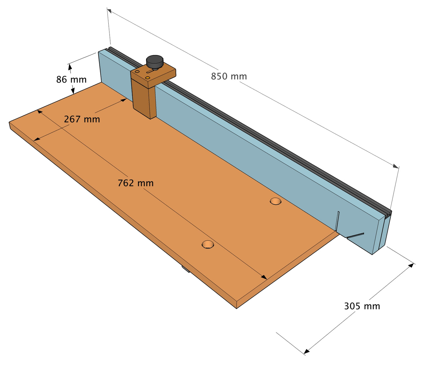 Compact Crosscut Sled Plans - Imperial AND Metric