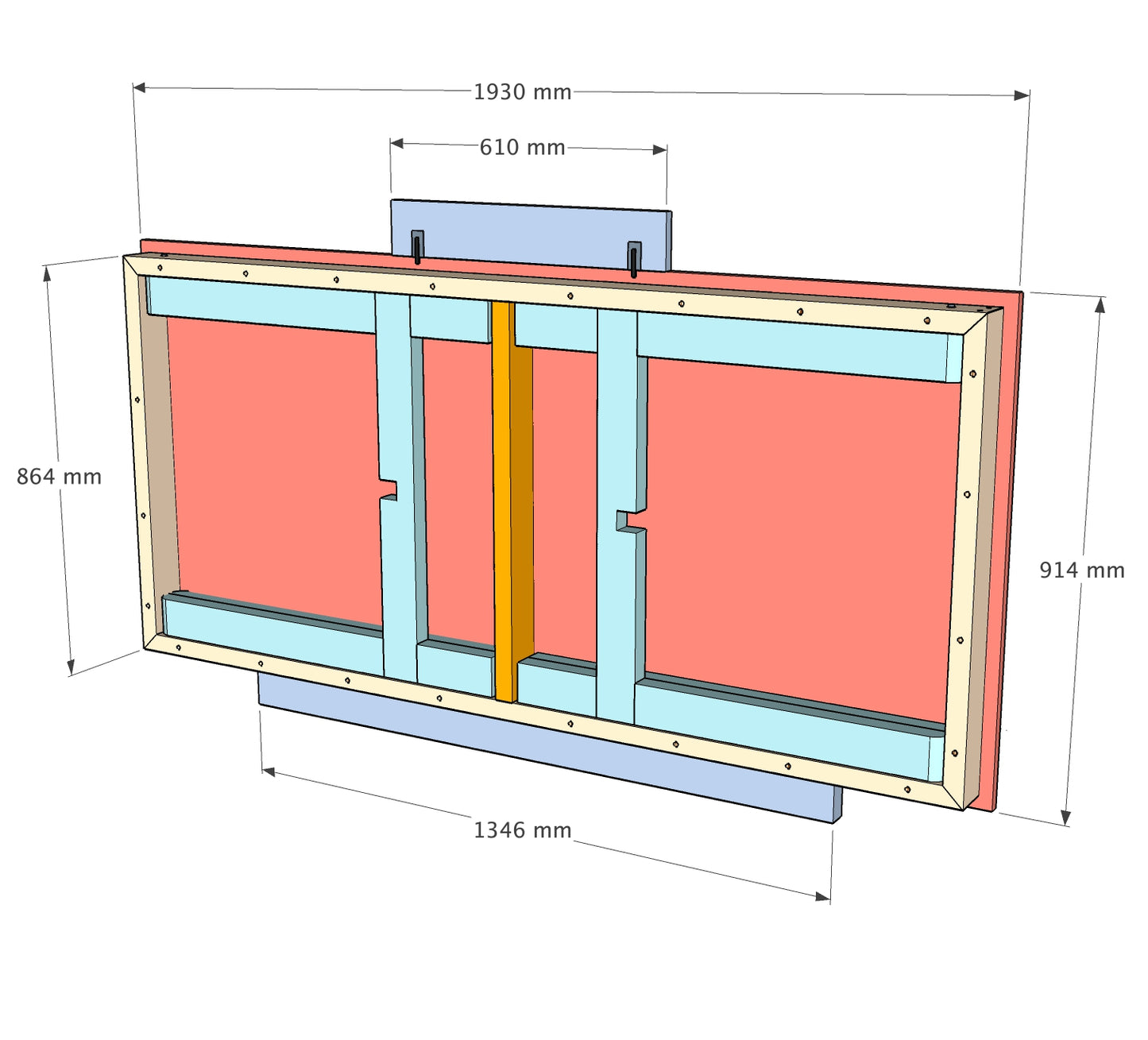 Wall-Mounted Folding Workbench Plans - Imperial AND Metric