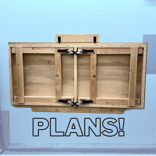 Wall-Mounted Folding Workbench Plans - Imperial AND Metric