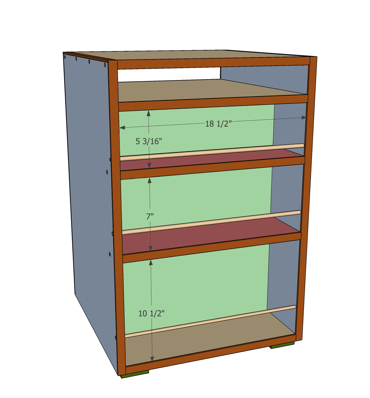 Double-Sided Mobile Cabinet Plans - Written AND Video