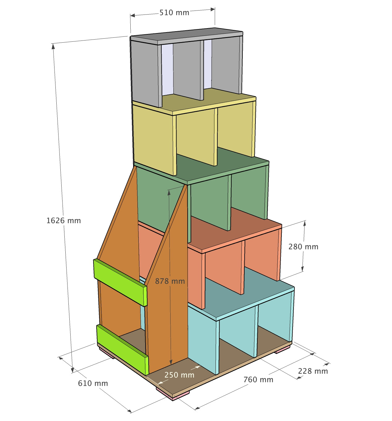 Mobile Lumber Cart Plans - Imperial AND Metric