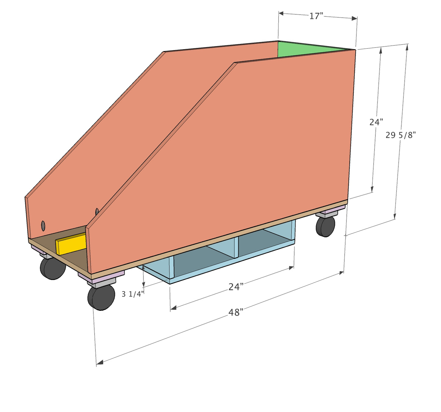 Mighty Plywood Cart Plans - Imperial AND Metric