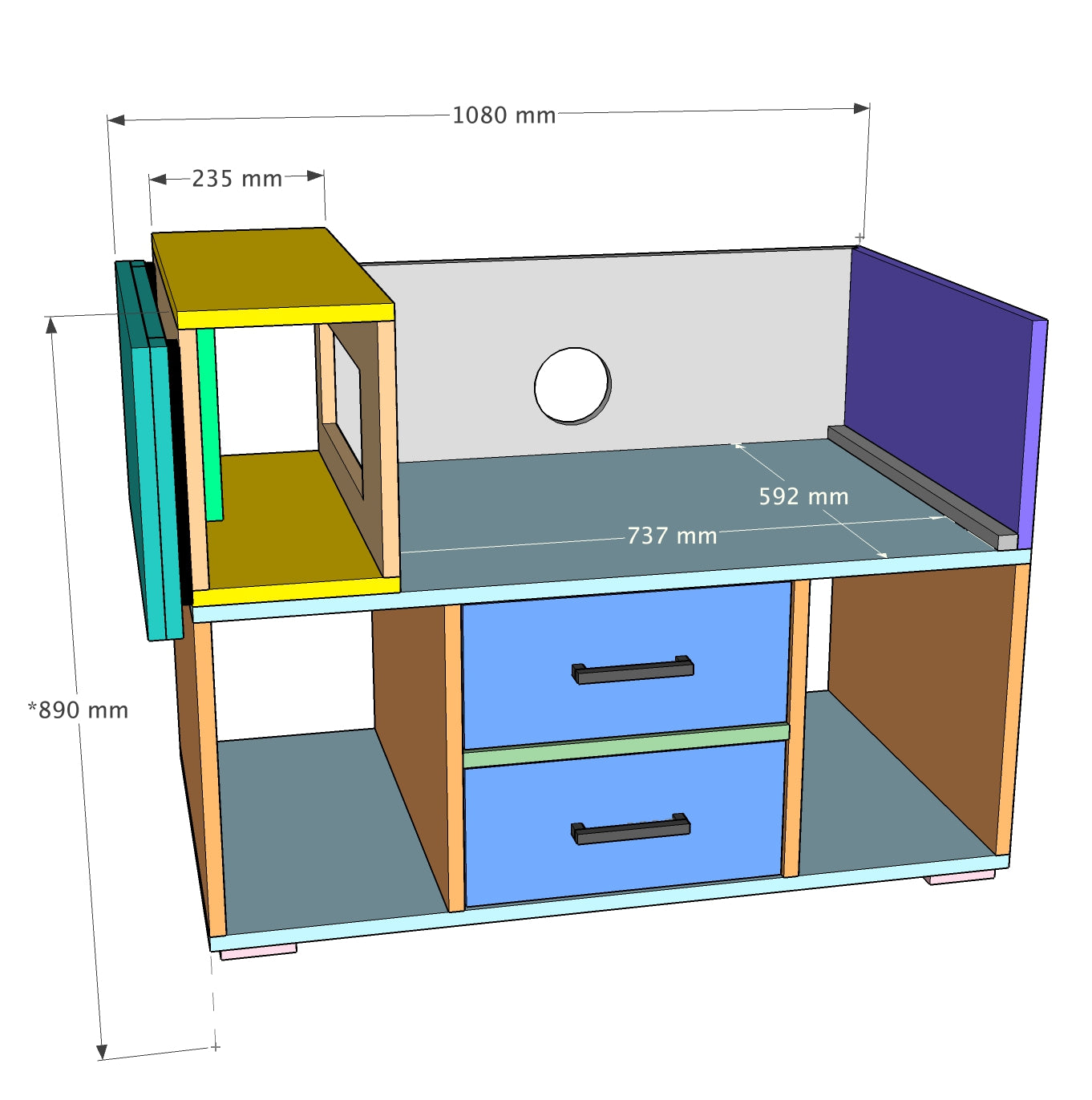 Mobile Table Saw Cart Plans - Imperial AND Metric