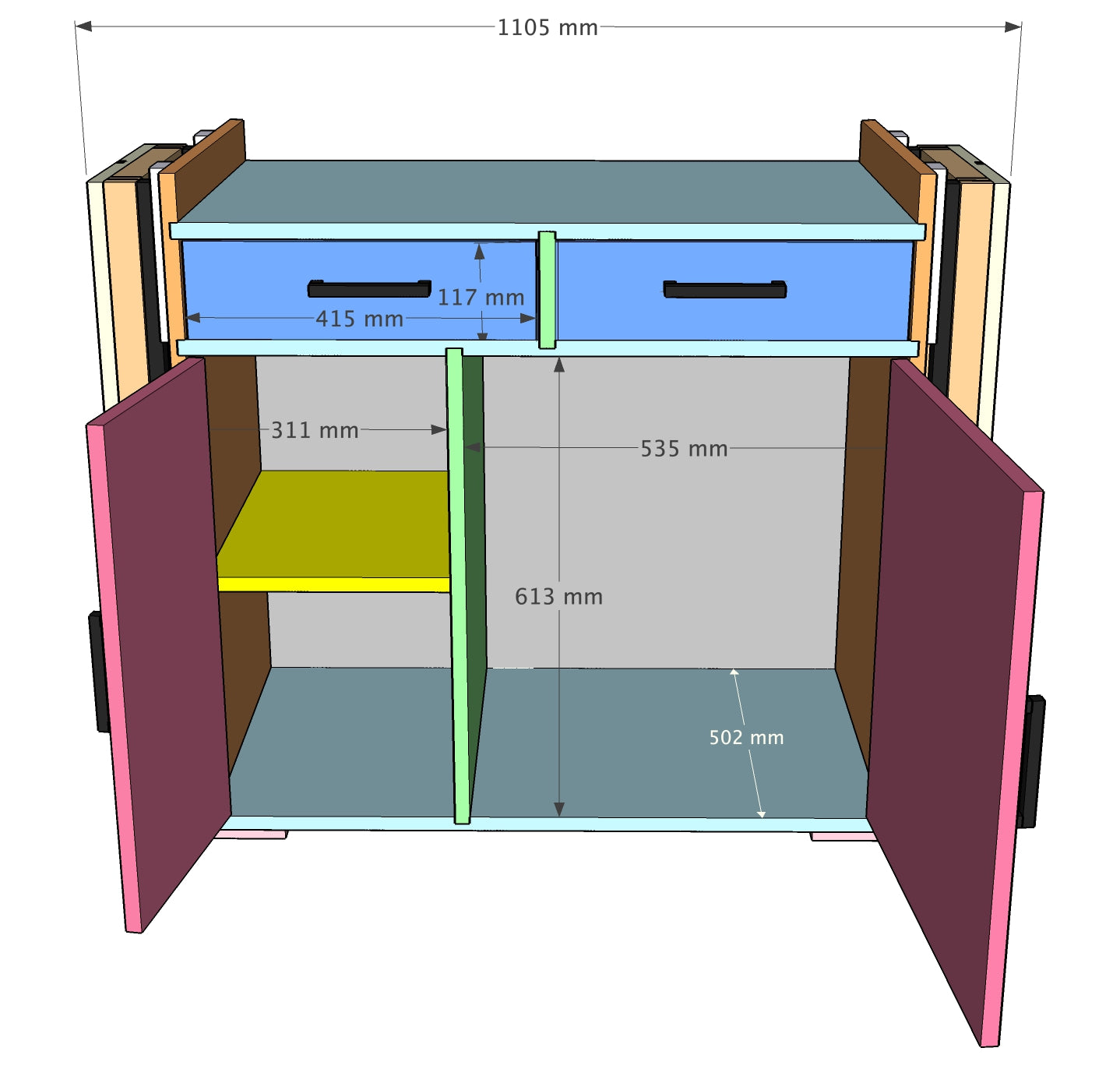 King Size Miter Saw Station Plans - Imperial AND Metric