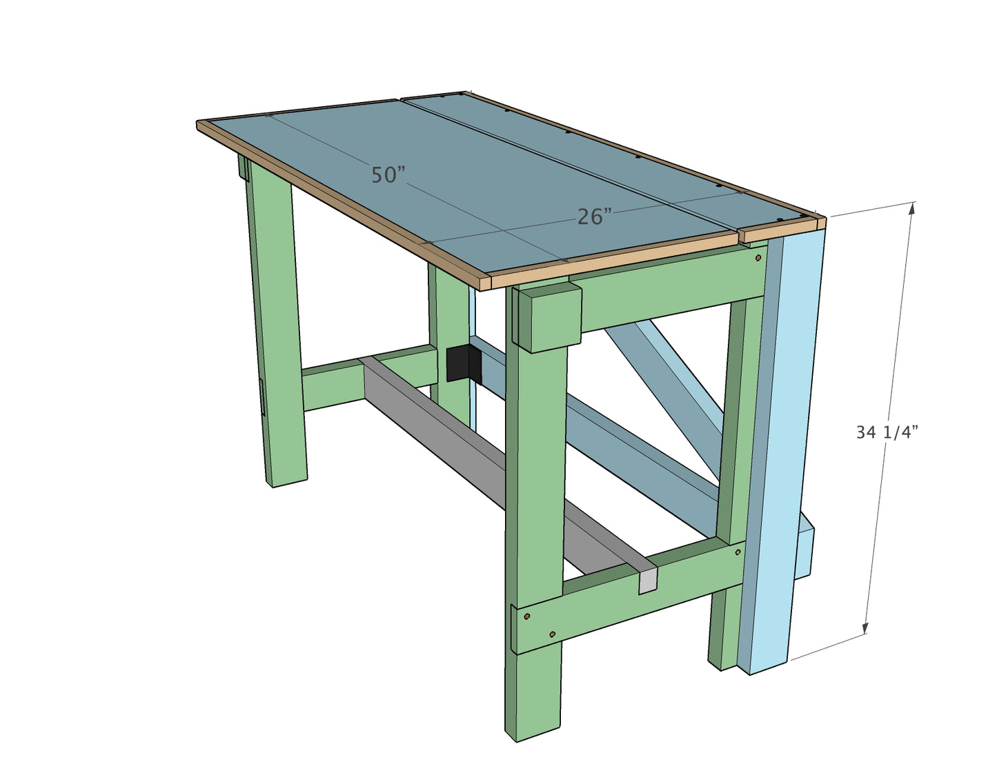 Lightweight Folding Workbench Plans - Written & Video