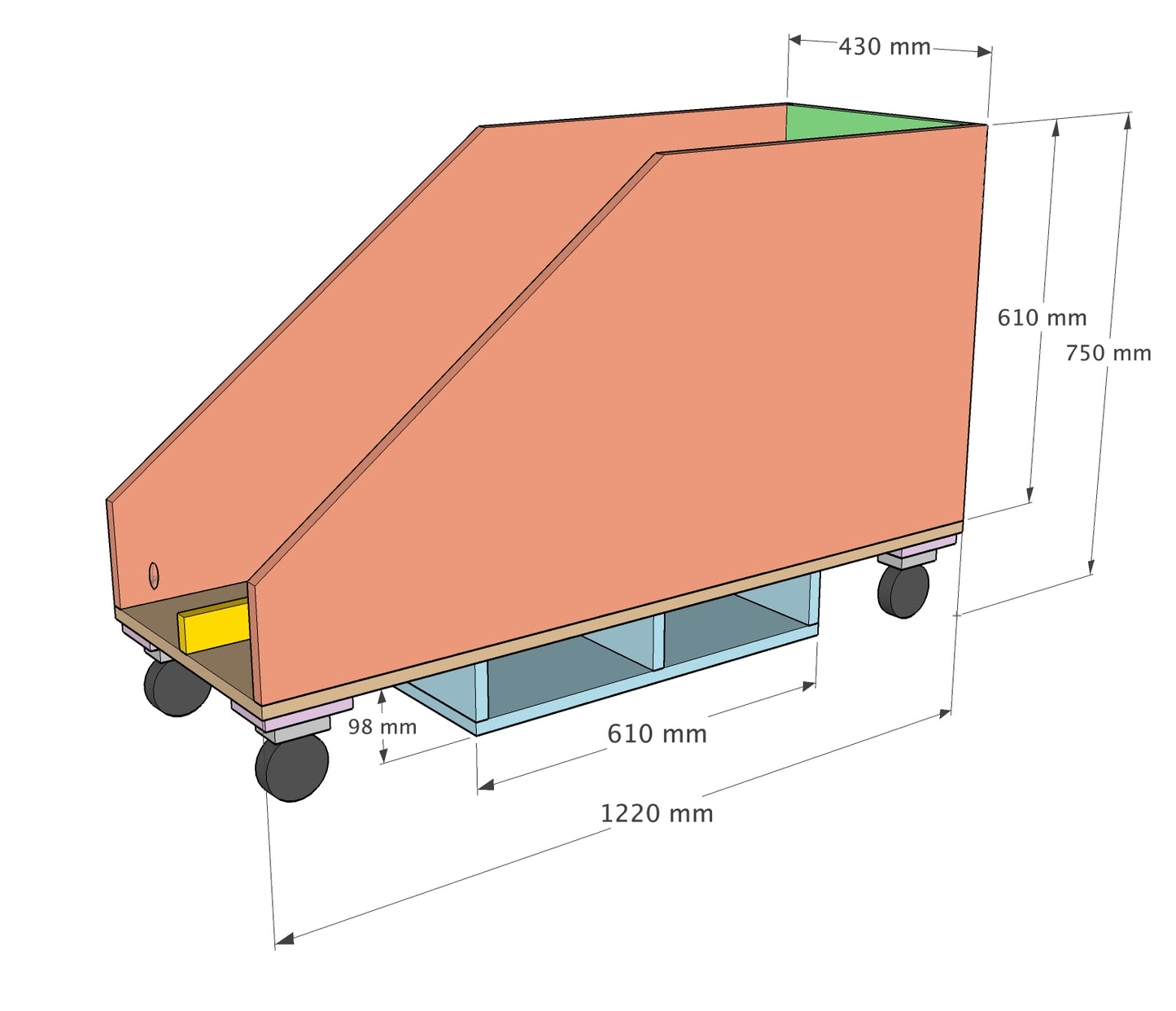 Mighty Plywood Cart Plans - Imperial AND Metric