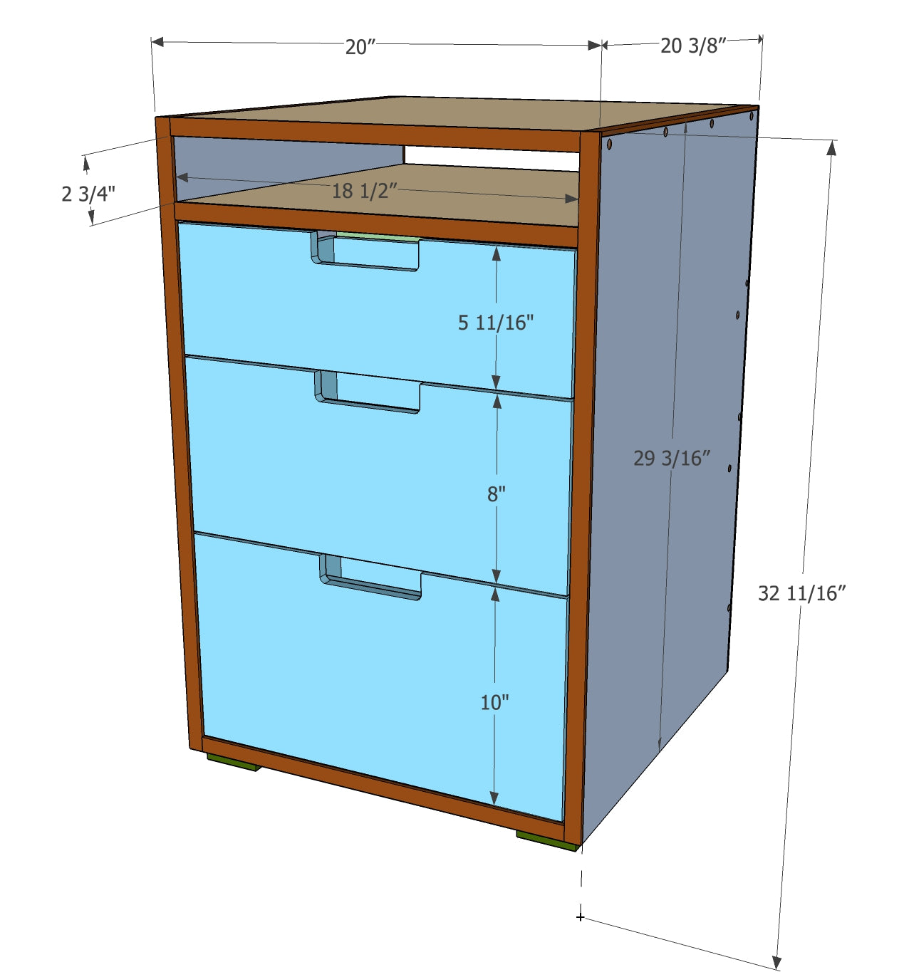 Double-Sided Mobile Cabinet Plans - Written AND Video