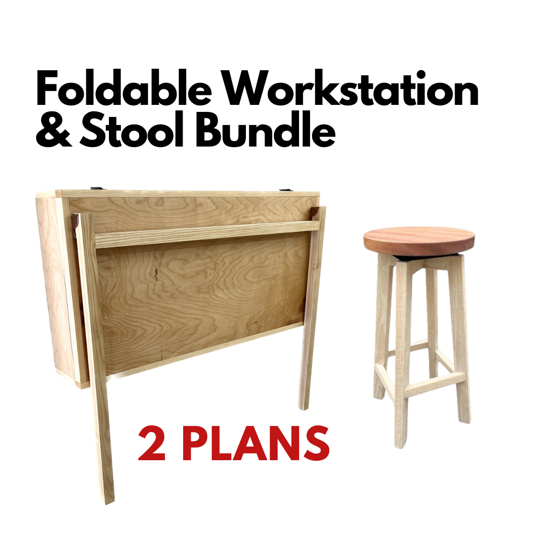 Foldable Workstation & Stool Plan Bundle - Written AND Video – Thomas ...