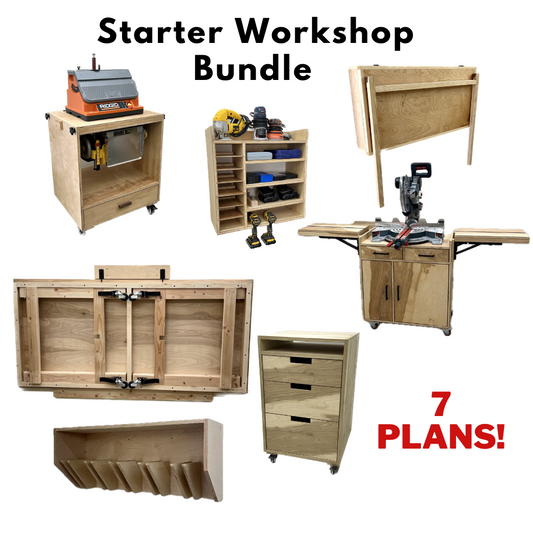 Starter Workshop Plans Bundle - 7 Written & Video Plans