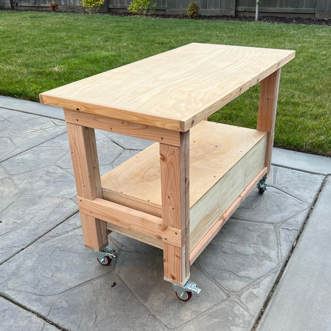 Simple Mobile Workbench Plans - Written AND Video