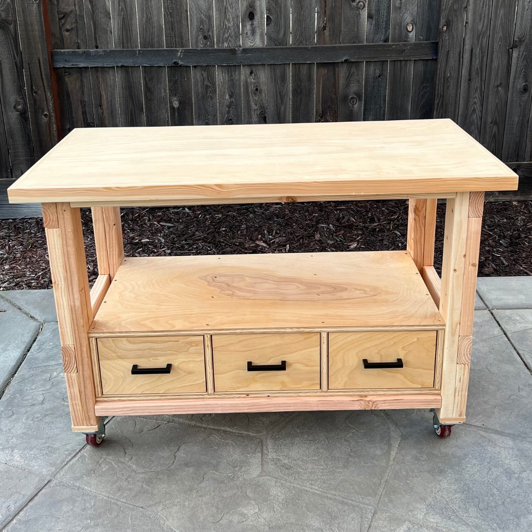 Simple Mobile Workbench Plans - Written AND Video