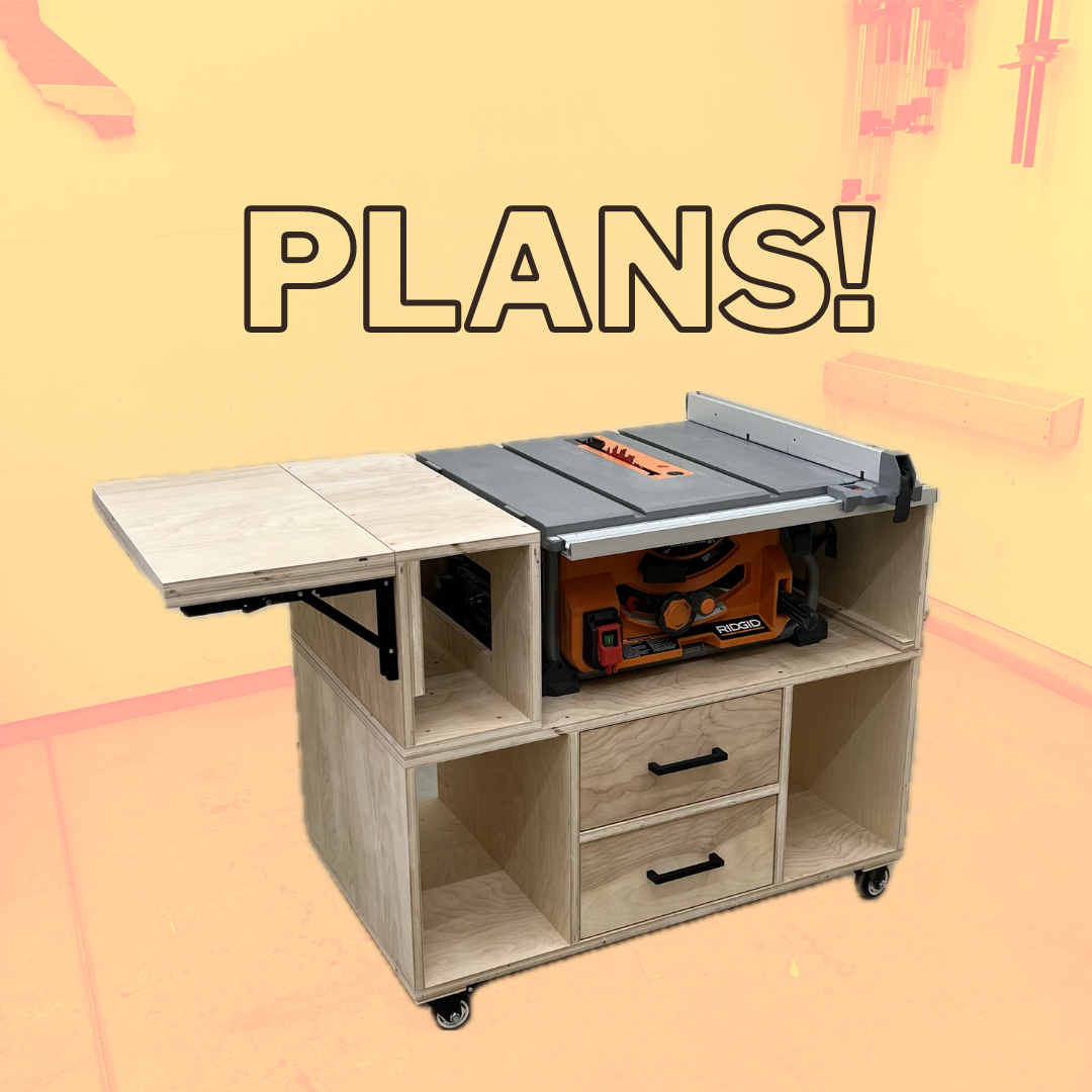 Mobile Table Saw Cart Plans - Written AND Video