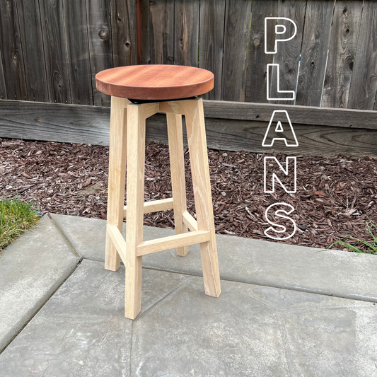 Wooden Swivel Stool Plans - Written AND Video