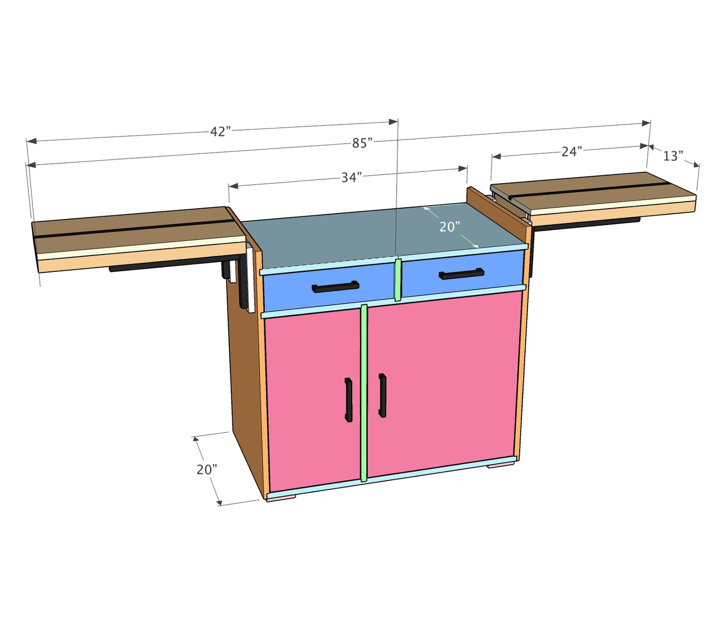 King Size Miter Saw Station Plans - Written AND Video