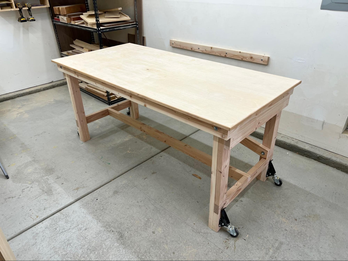 Wall-Mounted Folding Workbench Plans - Written AND Video