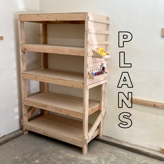 DIY 5-Tier Shelving System Plans - Written AND Video